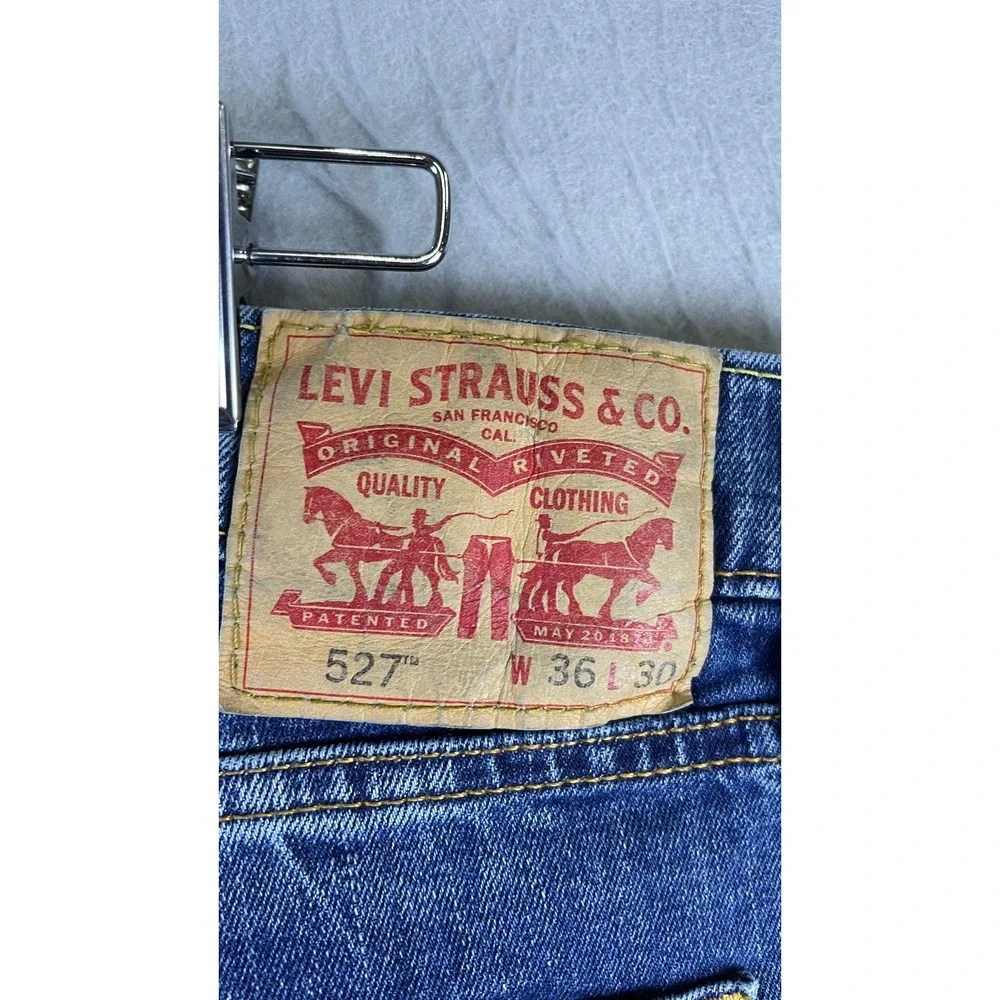 Levi's 527 Slim Bootcut Jeans Mens 36x30 Blue New Stretch Denim 13514